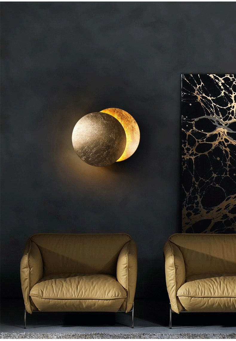 Gold Veil - Nordic Modern Creativity Bedroom Eclipse LED Art Wall Sconce Lamp