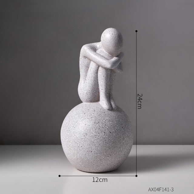 Cuddle Me - Nordic Abstract Embrace Couple Sculpture